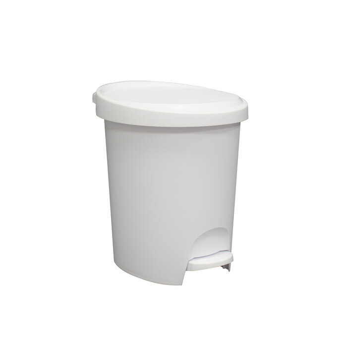 EDA Power Tower Stepy bin pedal bin 15 ltr for bag 20 ltr white
