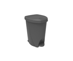 EDA Power Tower Stepy Mülleimer rutschfest Tretmülleimer 70 ltr für Beutel 100 ltr anthrazit