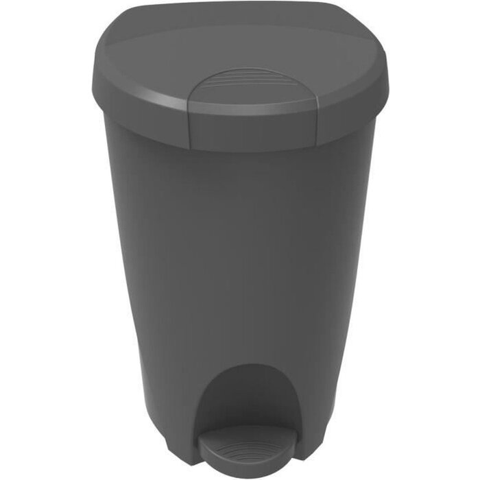 EDA Power Tower Stepy bin anti slip pedaalemmer 70 ltr voor zak 100 ltr antraciet