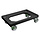 Transportframe / dolly voor kunststof kratten van 600 x 400 mm tot 240 kg Zwart