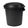 Poubelle Power Tower avec couvercle amovible 50 litres recyclé noir