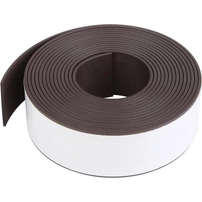Velleman Flexibele magneetstrip, zelfklevend, 300 x 2.5 cm, zwart, ideaal voor koelkast of magneetbord