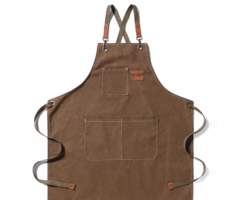 Tablier en coton cool avec compartiments pratiques - marron - taille unique