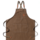 Tablier en coton cool avec compartiments pratiques - marron - taille unique