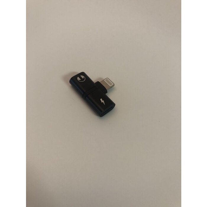 Power Tower Splitter Power Tower voor Iphone audio en opladen Zwart