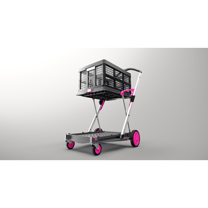 Clax Clax trolley inclusief vouwkrat - Roze