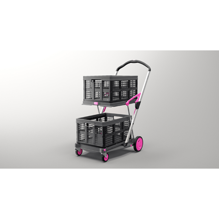 Clax Clax Trolley inklusive Klappkiste - Pink