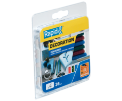 Rapid Rapid 5001424 Bâtons de colle - Paillettes Rouge/Vert/Bleu - 7x90mm (36pcs)