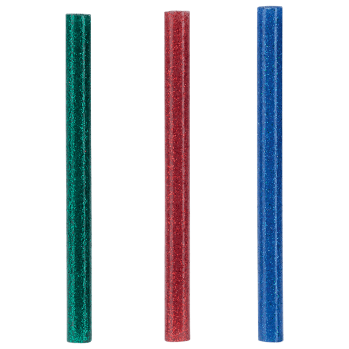 Rapid Rapid 5001424 Bâtons de colle - Paillettes Rouge/Vert/Bleu - 7x90mm (36pcs)