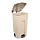 Rollcontainer mit Pedal 125 Liter weiß  beige/ creme