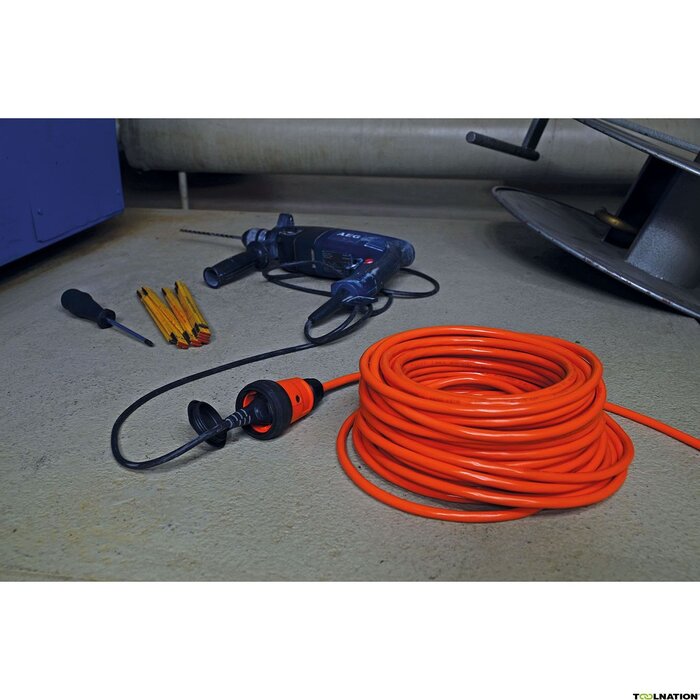 Brennenstuhl ProfessionalLINE 9162250200 Verlengkabel - IP44 - H07BQ-F3G2.5 - 25m - Oranje