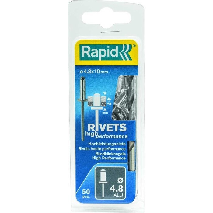 Rapid Rapid Blindklinknagels High Performance Ø 4.8 x 10 mm incl. Boor 50 st.. Box
