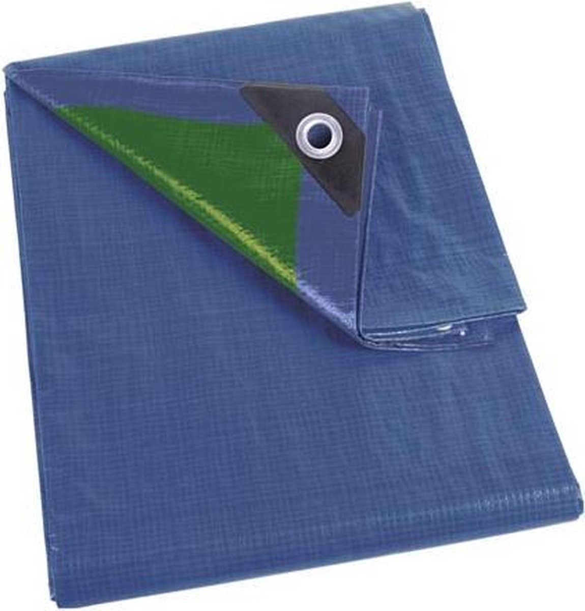 Perel Perel Bâche, 18 anneaux, coins renforcés, rectangulaire, bleu/vert, 70 g/m², 4 x 5 m