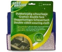 Starbright Dubbelzijdig Schuurlapje Blauw 25 Cm