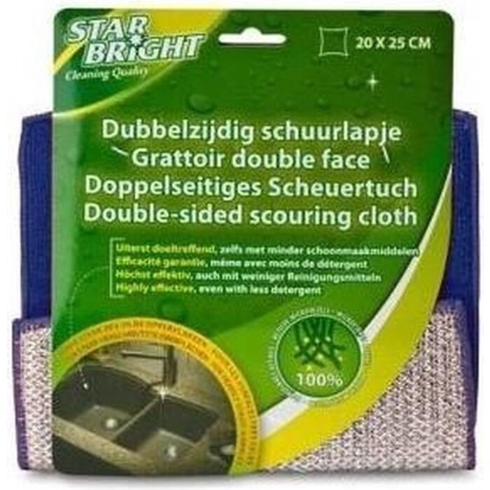 Starbright Dubbelzijdig Schuurlapje Blauw 25 Cm