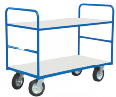 Regalwagen mit 2 Ebenen, belastbar bis 400 kg.