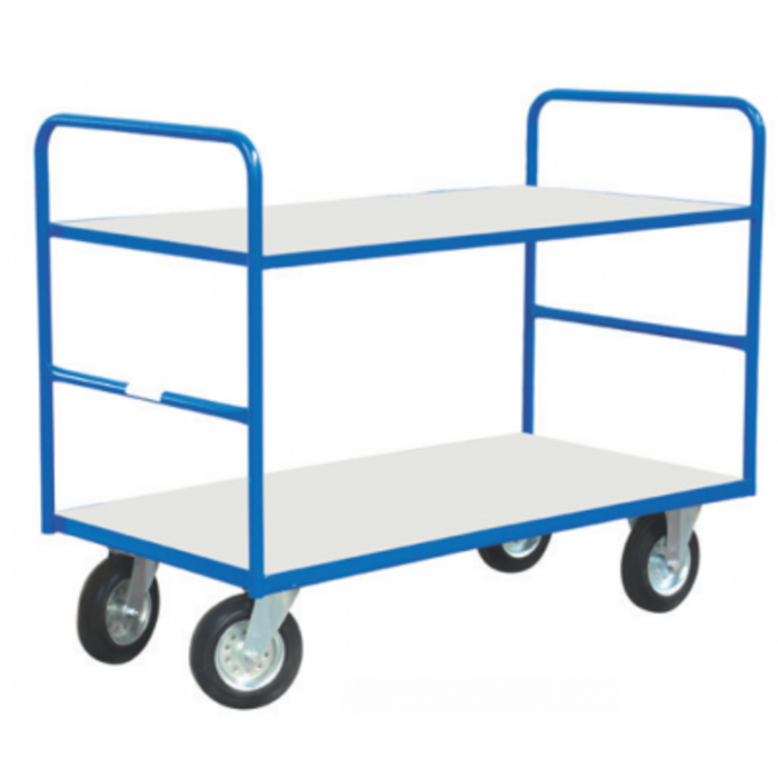 Etagewagen met 2 niveau's tot 400 kg belastbaar.