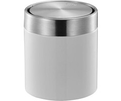 Eko EKO Poubelle de table Fandy - 12 x 13,8 cm - Blanc