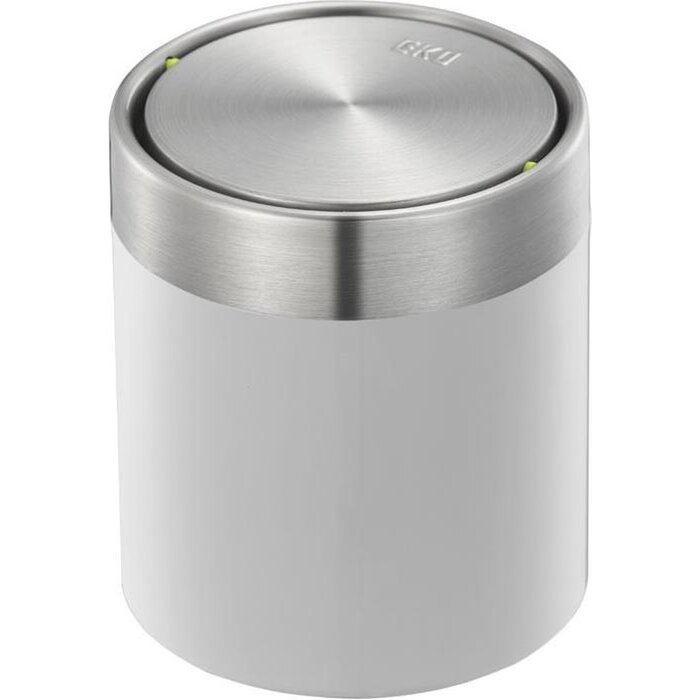 Eko EKO Poubelle de table Fandy - 12 x 13,8 cm - Blanc