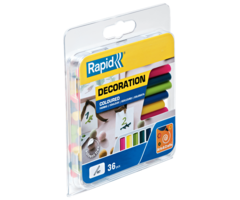 Rapid Rapid 5001426 Kleberkartuschen - Modern farbig - 7x94mm (36Stk)