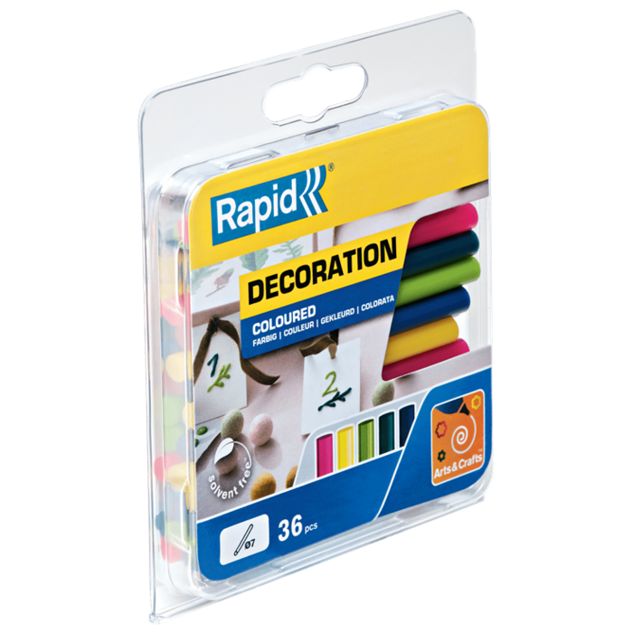 Rapid Rapid 5001426 Lijmpatronen - Modern gekleurd - 7x94mm (36st)