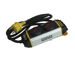 STANLEY Stanley Steckdosenleiste Fatmax 2-Wege 5 Meter Aluminium Schwarz