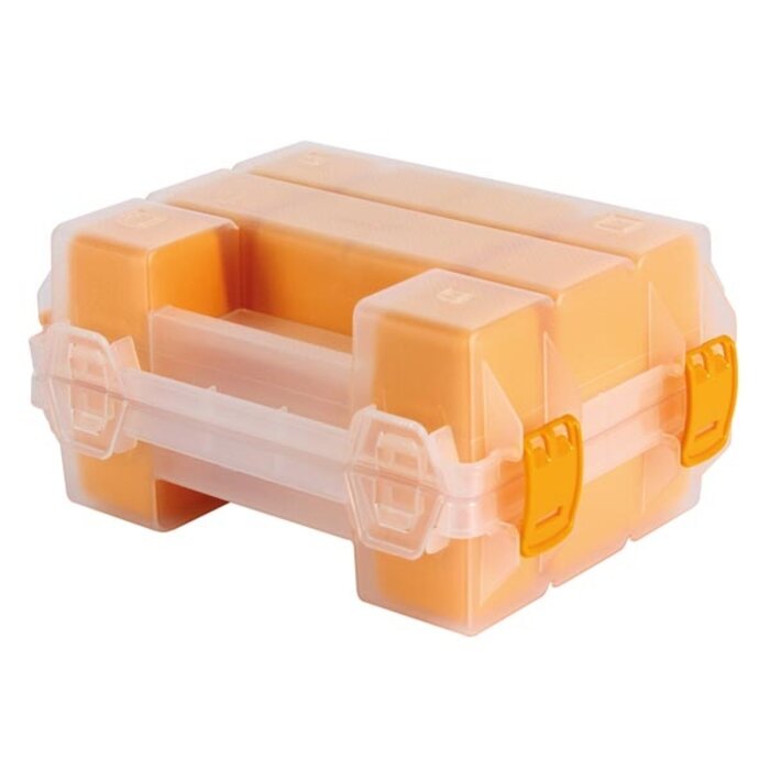 Perel Perel  Boîte de Rangement Double Face  Jaune - 195 X 145 X 95 mm