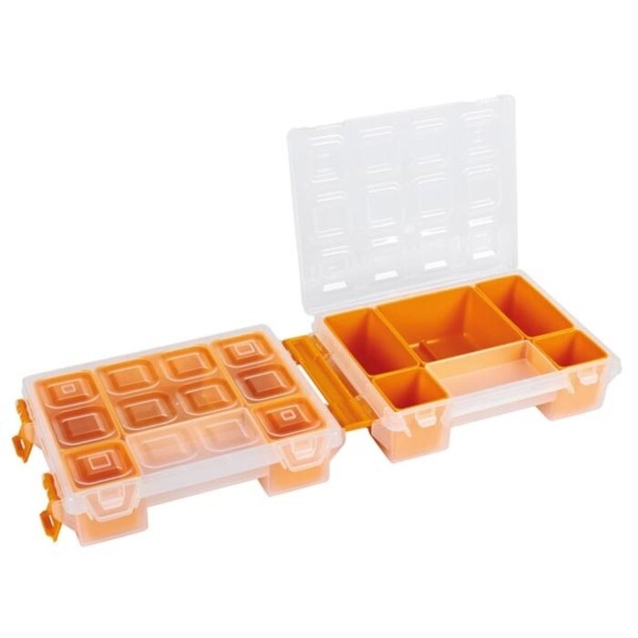 Perel Pearl Doppelseitige Aufbewahrungsbox - Gelb - 195 X 145 X 95 Mm