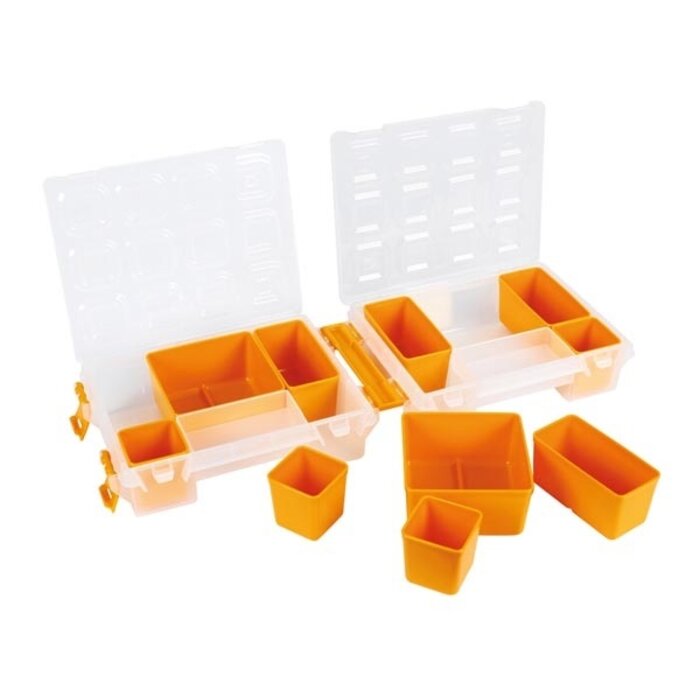 Perel Perel dubbelzijdige Opbergdoos - Geel - 195 X 145 X 95 Mm