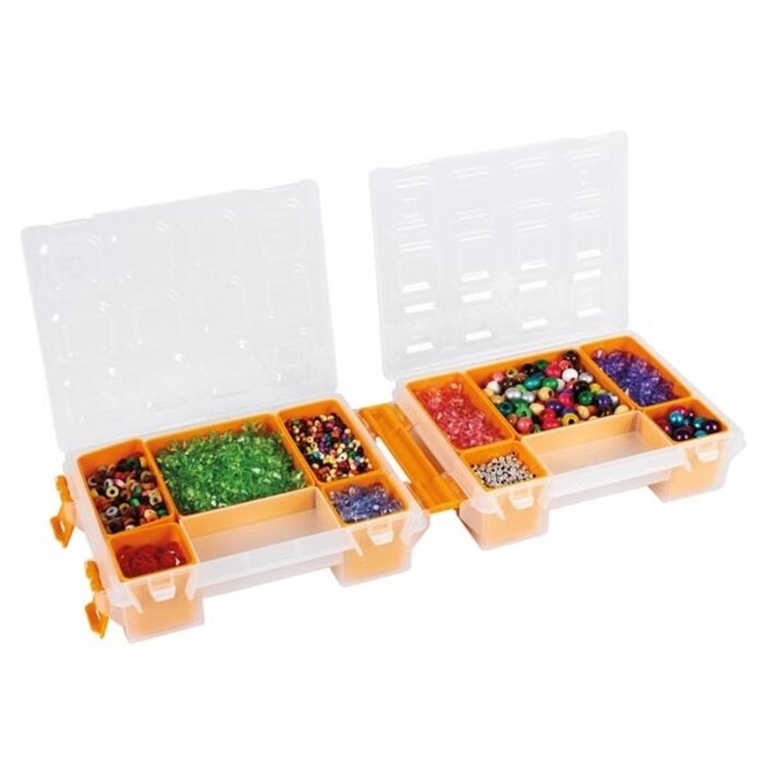 Perel Pearl Doppelseitige Aufbewahrungsbox - Gelb - 195 X 145 X 95 Mm