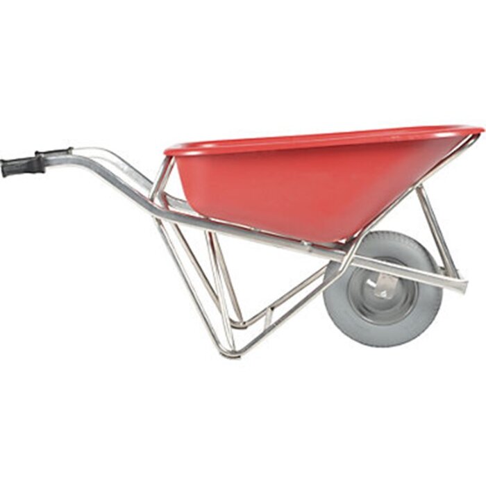 Matador Matador Schubkarre Aluminium,90L Profi-Max Plus hdpe Behälter rot, extra breit auslaufsicher