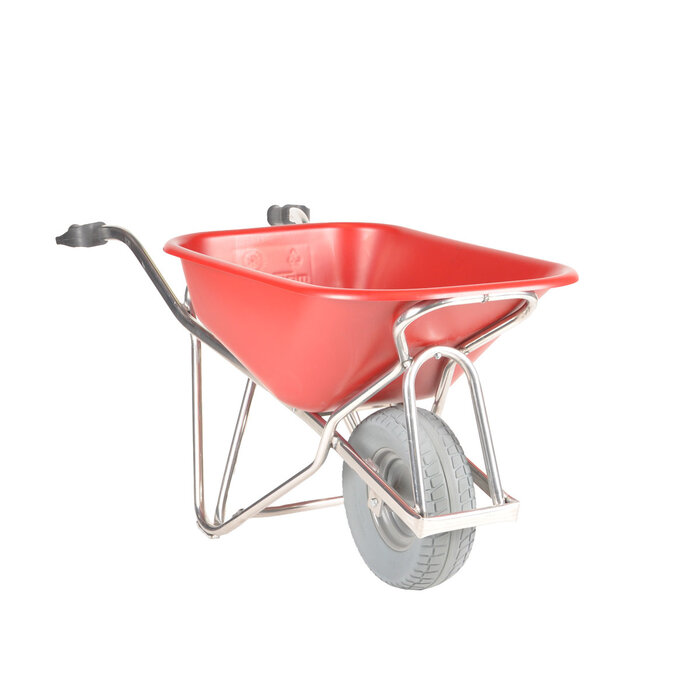 Matador Matador Kruiwagen aluminium,90L Profi-Max Plus hdpe bak rood, extra breed lekvrij