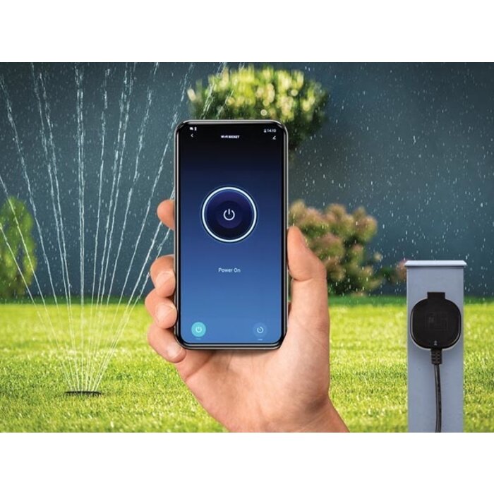 Perel Prise WiFi intelligente pour une utilisation en extérieur Schuko