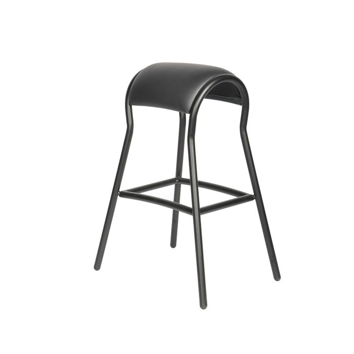Stool Zami. Model Ergo Bar, kleur zwart. Ergonomische kruk - stoel