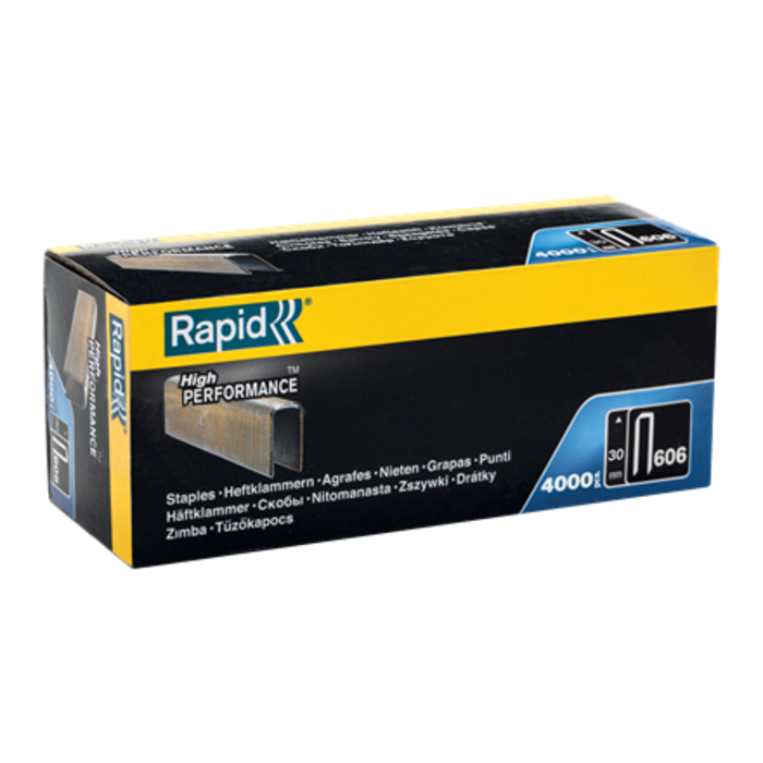 Rapid Rapid Non. 606 agrafes dos étroit 30 mm 4000 pièces