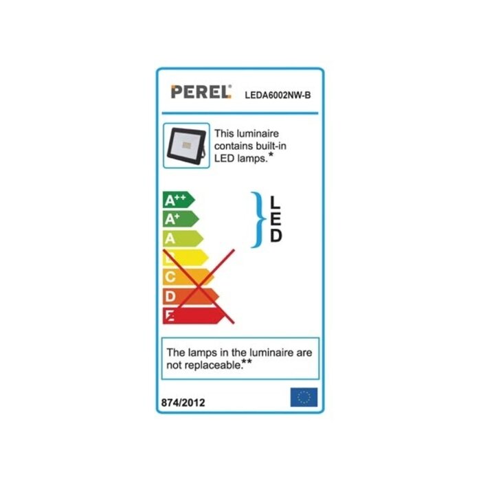 Perel Perel Schijnwerper Led Buitenshuis 20 W 4000k 14,5 X 11,9 Cm Zwart