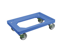 Power Tower Cadre de transport / chariot pour caisses en plastique 600 x 400 mm jusqu'à 240 kg Bleu