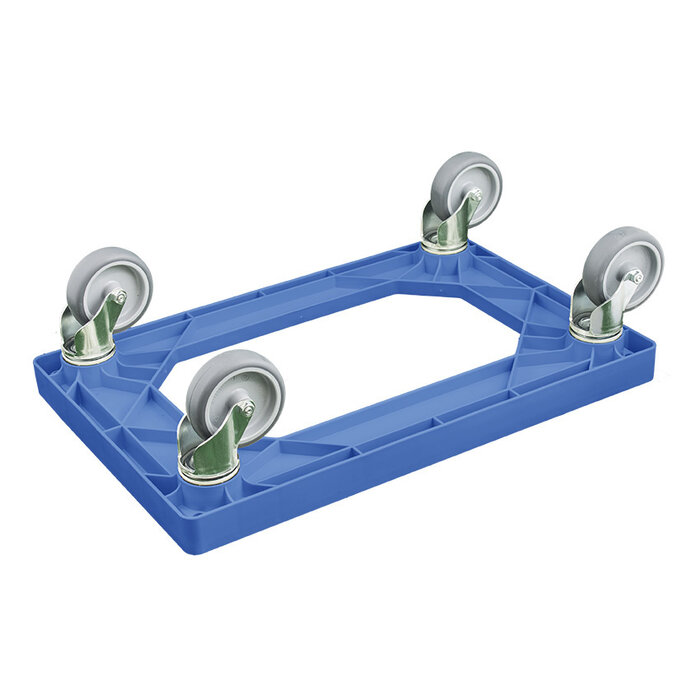 Power Tower Cadre de transport / chariot pour caisses en plastique 600 x 400 mm jusqu'à 240 kg Bleu