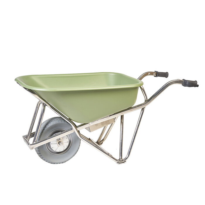 Matador E-barrow brouette aluminium hdpe vert 90 L pneu increvable