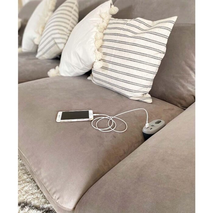 Brennenstuhl Brennenstuhl Estilo Steckdosenleiste für Sofa mit USB und 1x Eurostecker anthrazit/grau