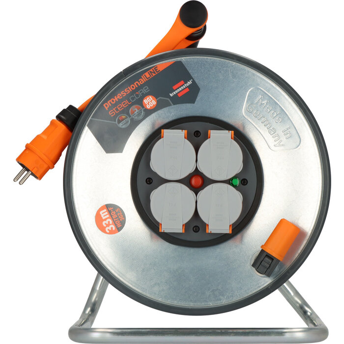 Brennenstuhl Brennenstuhl professionalLINE SteelCore Kabeltrommel SC 3210 IP44 33m H07BQ-F 3G2.5