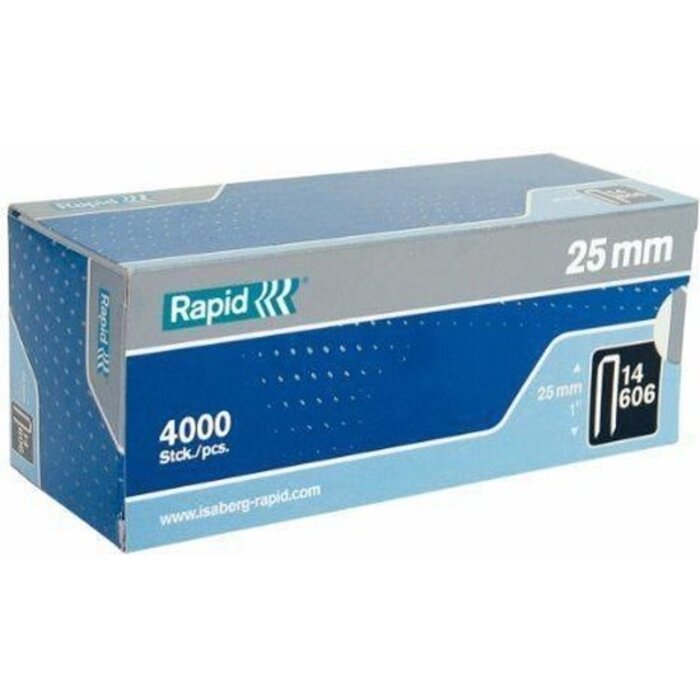 Rapid Rapid Heftklammern 606/25 mm verzinkt (harzbeschichtet) 4.000 Stück, Box
