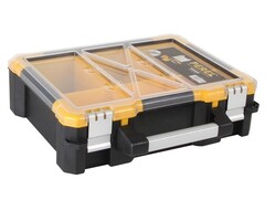 Perel MALLETTE DE RANGEMENT EN PLASTIQUE AVEC PLATEAUX AMOVIBLES - 380 x 340 x 110 mm