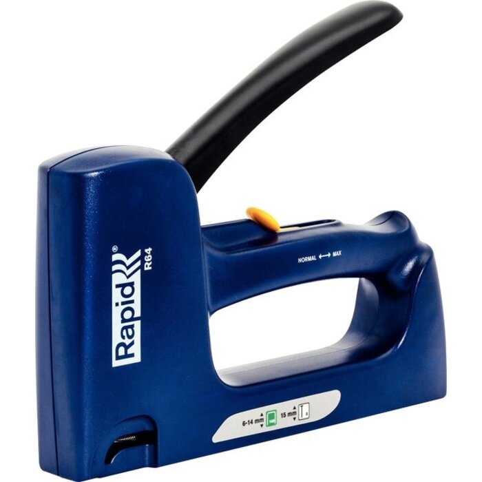 Rapid Rapid Handtacker R64 - Lichtgewicht - 2-staps Instelbare Slagkracht - Blauw/geel