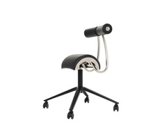 ZAMI Backstretch Smart mobiler Hocker/Stuhl ergonomisch gegen Rückenschmerzen schwarz/chrom
