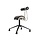 ZAMI Backstretch Tabouret/chaise mobile Smart ergonomique contre le mal de dos noir/chrome