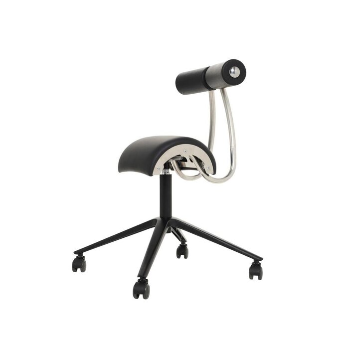 ZAMI Backstretch Smart mobiele kruk - stoel ergonomische tegen rugklachten zwart-chroom