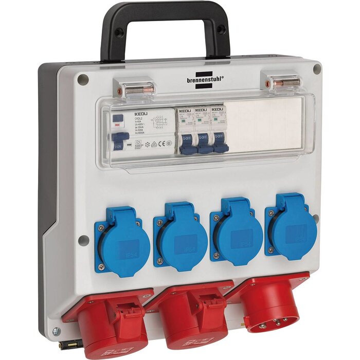 Brennenstuhl Wandverdeler 4/16A IP44 3x LS 230V/16 A, 1xFI 40 A 4-polig 30mA