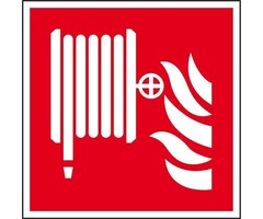 Brandslang bord - kunststof - F002 200 x 200 mm