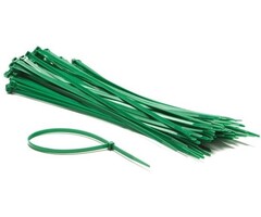 Perel Kit Perel de colliers de serrage en nylon - 4,8 X 300 mm - Vert (100 pièces)